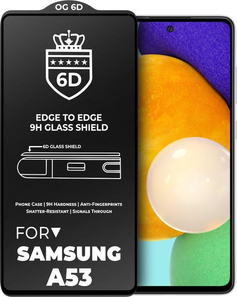 Защитное стекло 6D для Samsung A53 противоударное