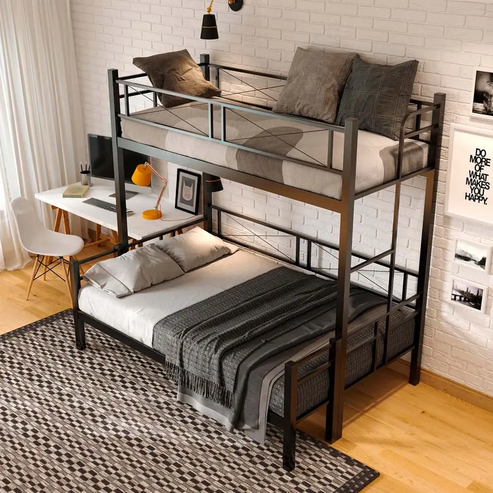 Ліжко металеве Double Duo 1 двоярусне тримісне 1600х2000 мм (4434432) - фото 2