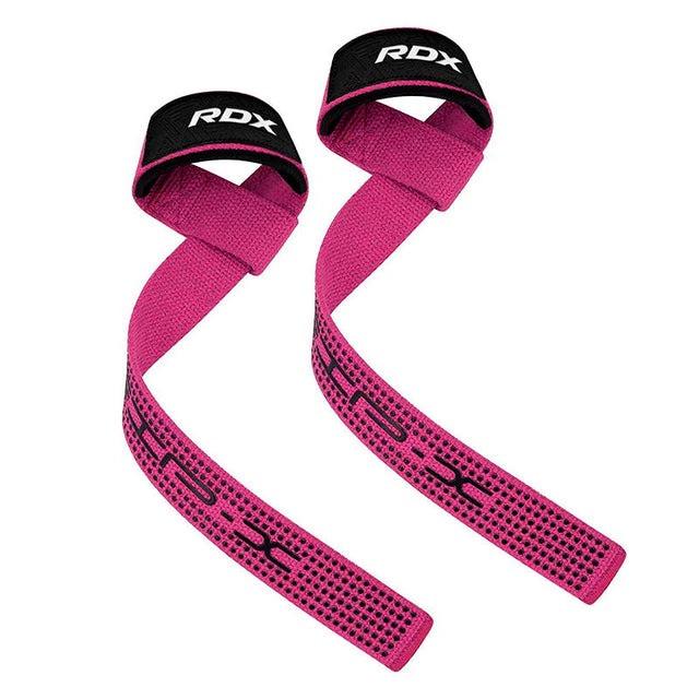 Лямки для тяги RDX S4 Gym Cotton Gel Straps Plus Pink (21398889) - фото 2