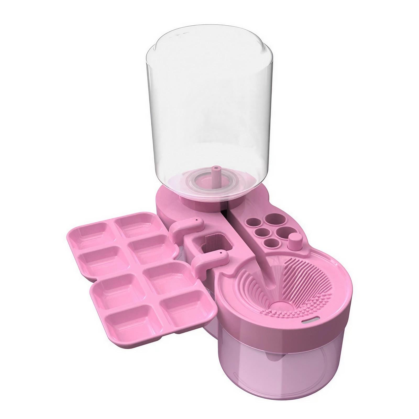 Мийка-очищувач 3в1 для пензлів з палітрою й підставкою (NABMAL-PNK-1311)