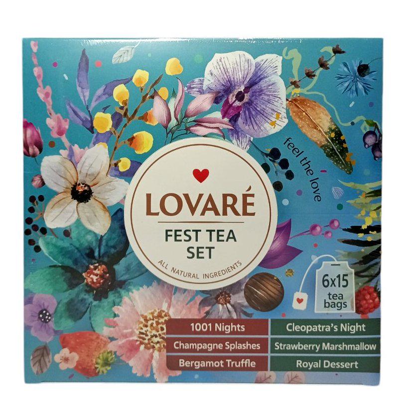 Чай Lovare Fest tea SET 6 смаків у пакетиках 90 шт. (56360)