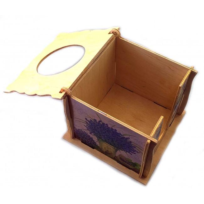 Подставка для салфеток лаванда 16х15х13 см (33706A) - фото 3