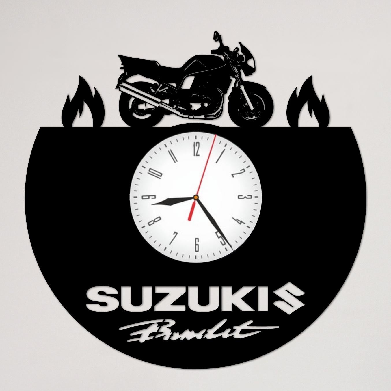 Часы настенные Suzuki Bandit 2227 из виниловой пластинки