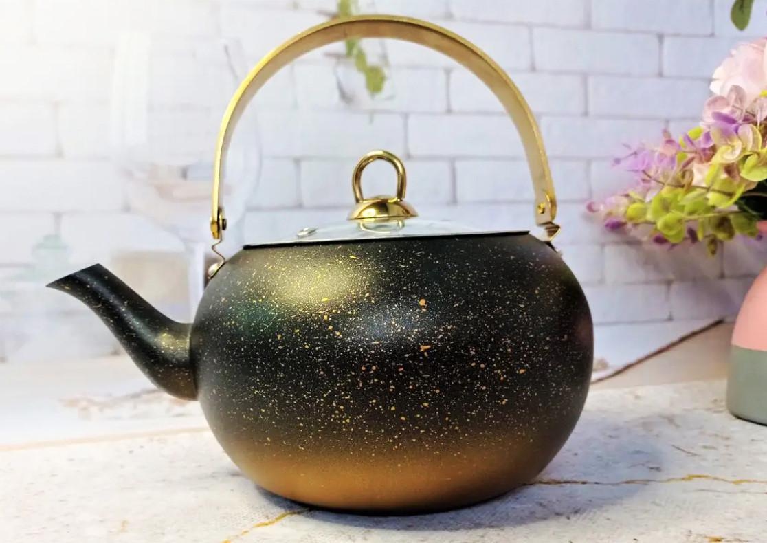 Чайник O.M.S. Collection 8212-L 2 л Чорно-золотий (1936365387) - фото 2 Чайник O.M.S. Collection 8212-L 2 л Чорно-золотий (1936365387) - фото 2