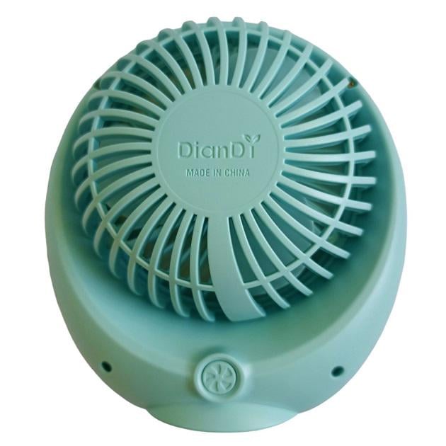 Вентилятор настольный портативный DianDi Mini Fan SQ-1978A аккумуляторный с USB-зарядкой Бирюзовый - фото 3