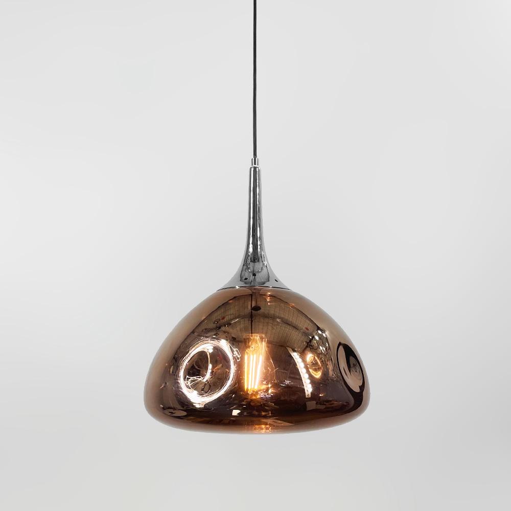 Светильник с мятым стеклом Розовое золото (0565/1 Rose Gold)