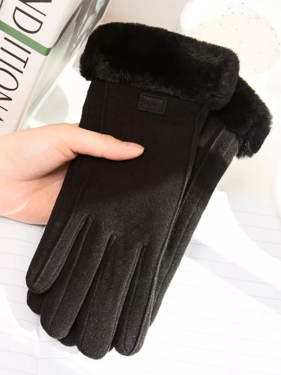 Перчатки женские хлопковые One Size Черный (28523552) - фото 5