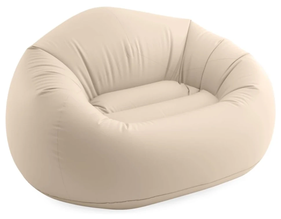 Надувное кресло Beanless Bag Chair Intex 66505 велюровое 137х127х74 см (33145621)