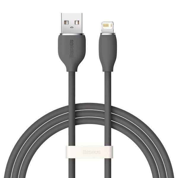 Кабель Baseus CAGD000001 Jelly Liquid Silica Gel Fast Charging Cable USB to Lightning 2,4 A 1,2 м Black