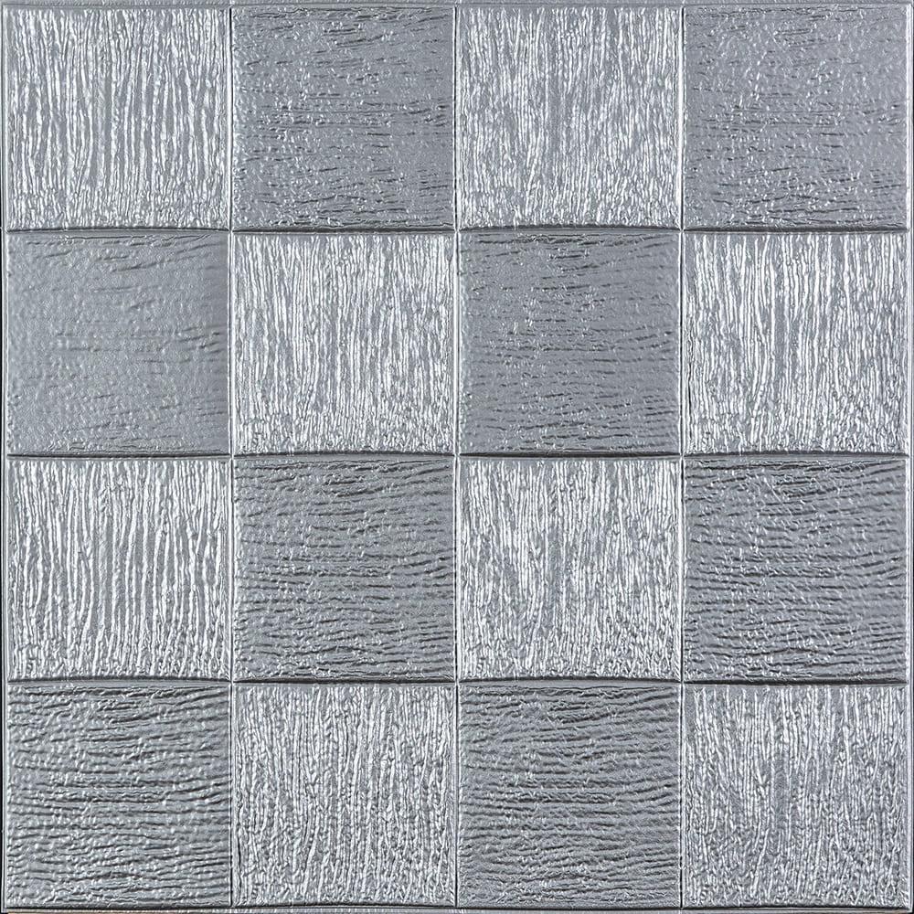 3D-панель самоклеющаяся Sticker Wall Серое плетение 700х700х5 мм (Панель-186)