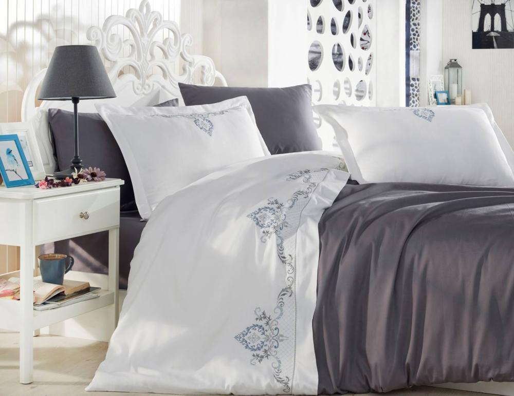 Комплект постельного белья Cotton area Dantela Vita Gozde евро сатин 9980495 (DR012677)