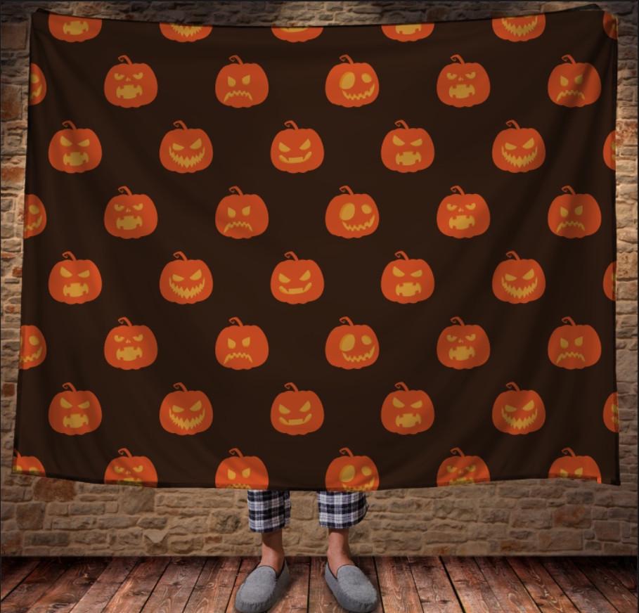 Плед с 3D принтом Хэллоуин Тыквы 150x200 см (epi_0298)