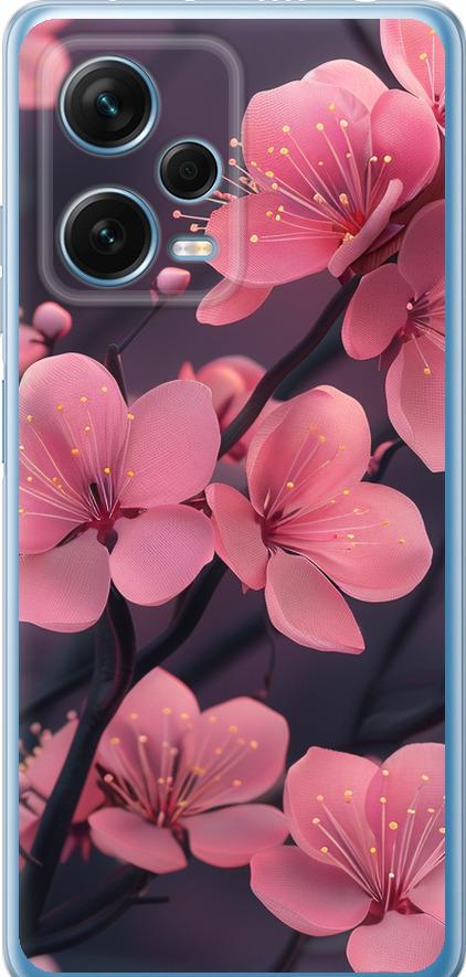 Чехол на Xiaomi Redmi Note 12 Pro+ 5G Пурпурная сакура (6075u-3612-42517)
