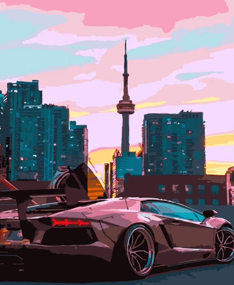 Картина по номерам Strateg Шикарное Ламборгини 40x50 см (GS415)