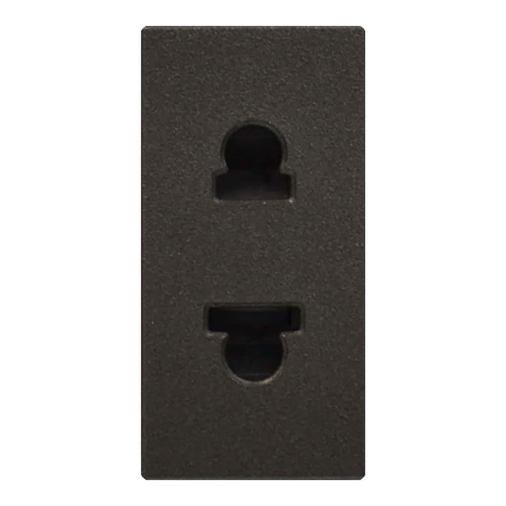 Розетка Zenit Антрацит одинарна без заземлення 1 модуль (2CLA213500N1801)