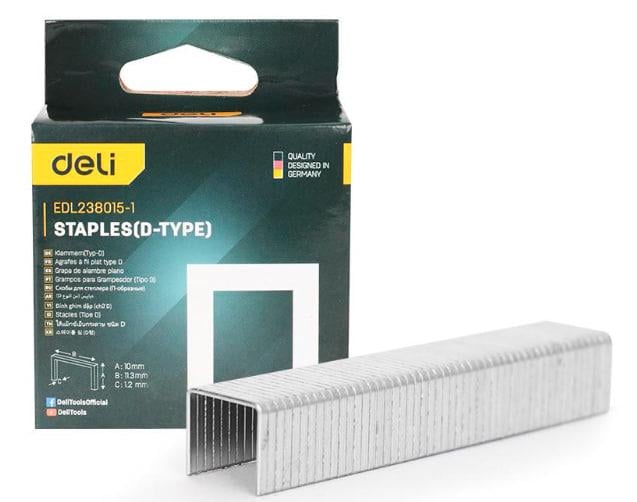 Скоба для степлера Deli Tools EDL238015-1 D-тип (27206971)