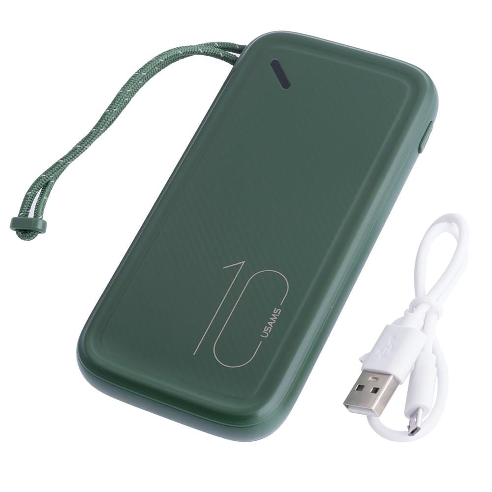 Повербанк Usams US-CD150 10000 mAh 37 Wh Темно-зелений (12284540)