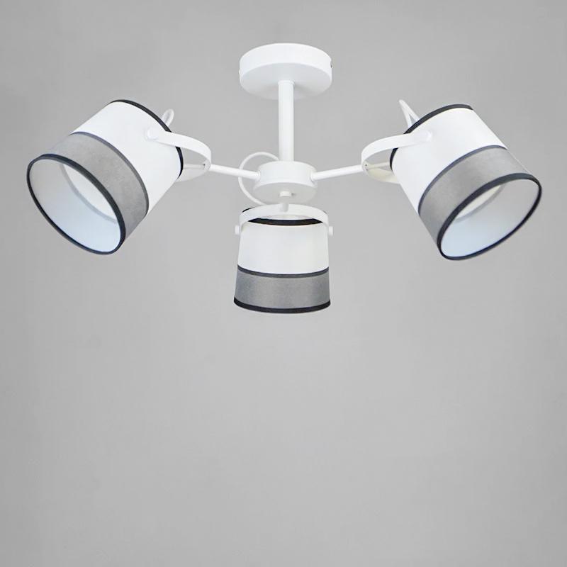 Люстра потолочная Light House NM-15324/3 WT+WT+BK на три лампы Белый