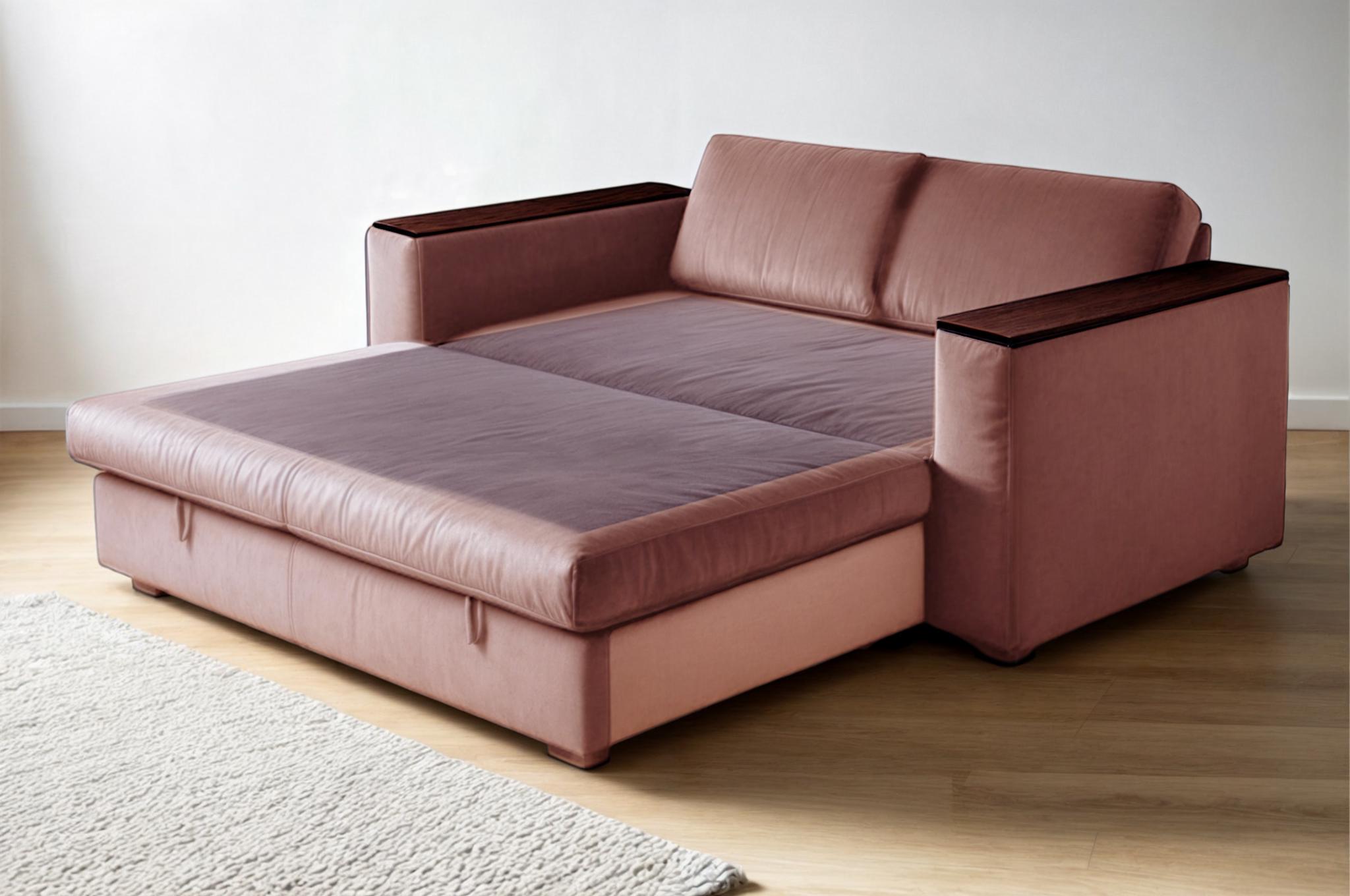 Диван-трансформер Tobi Sho Kubus-120 м'який для вітальні велюр 1600х800х1000 мм Пудрово-бузковий