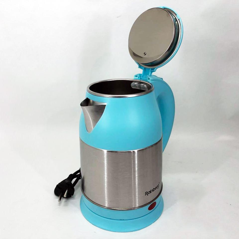 Електрочайник Rainberg RB-808 нержавіюча сталь 2 л Блакитний (268722) - фото 4 Електрочайник Rainberg RB-808 нержавіюча сталь 2 л Блакитний (268722) - фото 4