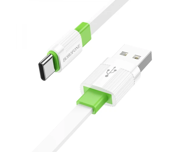 Кабель дата USB Borofone BX89 Union Type-C 3A 1 м White/Green