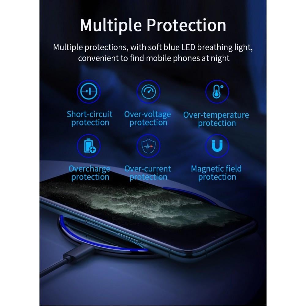 Зарядное устройство для беспроводной связи ESSAGER 15W quick charge QI (25397336) - фото 8 Зарядное устройство для беспроводной связи ESSAGER 15W quick charge QI (25397336) - фото 8