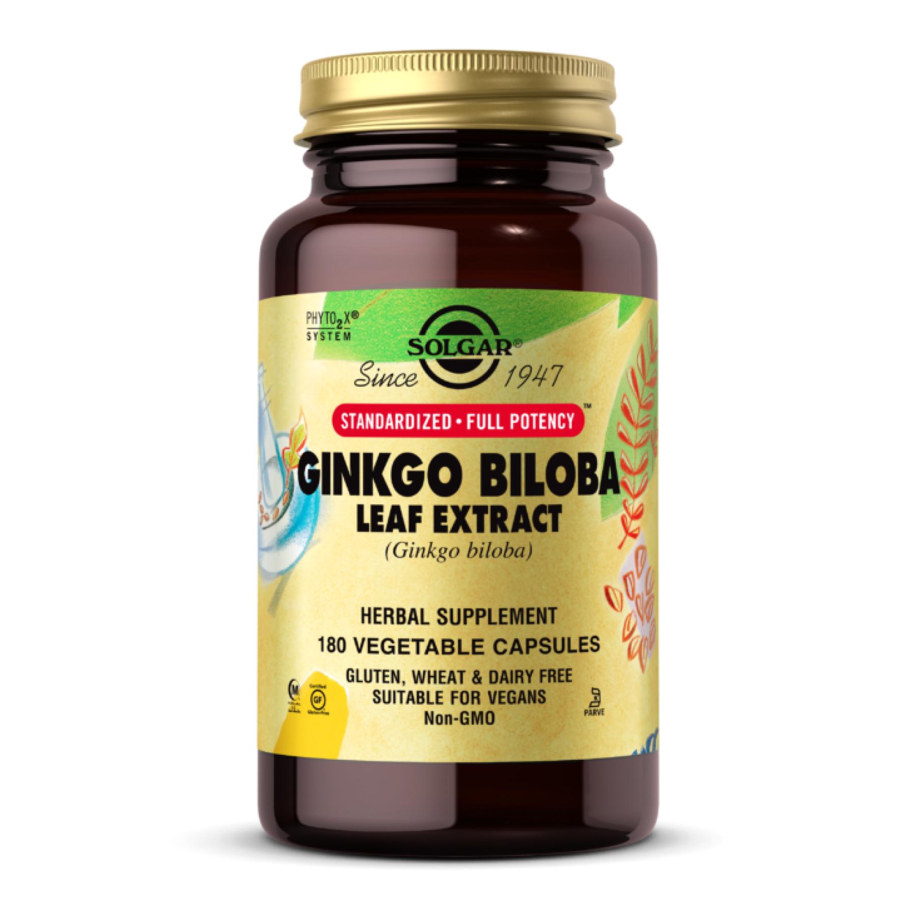 Гинкго Билоба Solgar SFP Ginkgo Biloba Leaf Extract 180 капс.