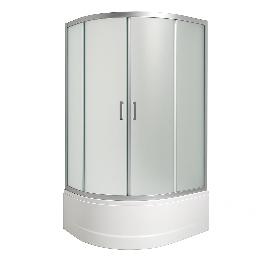 Душевая кабина KO&PO асимметричная правая поддон 40 см стекло матовое 120х80х195 см Сатин (C10206) - фото 2 Душевая кабина KO&PO асимметричная правая поддон 40 см стекло матовое 120х80х195 см Сатин (C10206) - фото 2