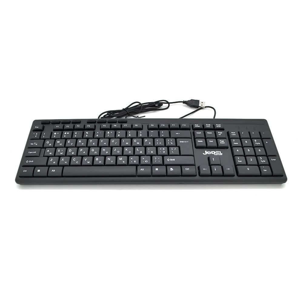 Клавіатура USB JEDEL K52 довжина кабелю 170 см Eng/Укр/Рус 104к 483х188х35 мм Black (28305)