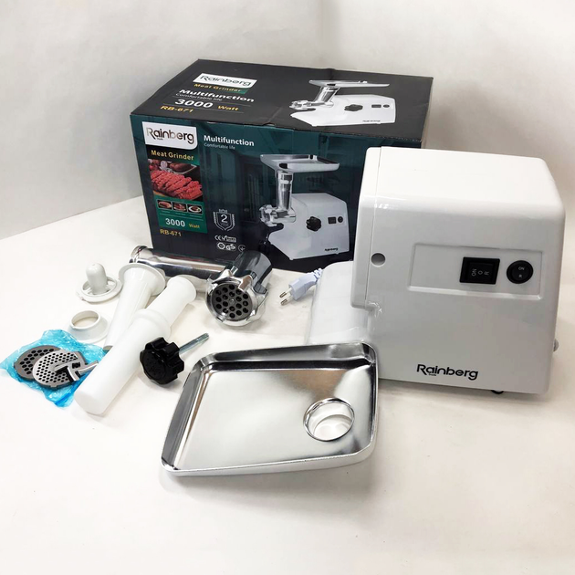 М'ясорубка Rainberg RB-671 3000 Вт (0193) - фото 8 М'ясорубка Rainberg RB-671 3000 Вт (0193) - фото 8