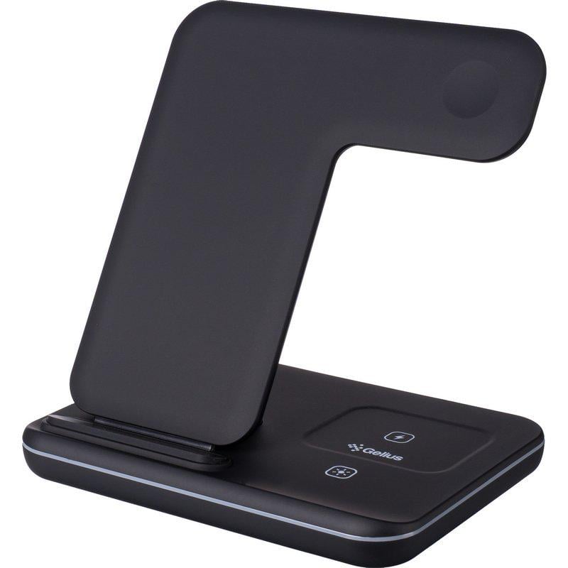 Зарядний пристрій бездротовий Gelius 3in1 15W GP-AWC01 Black (85112)