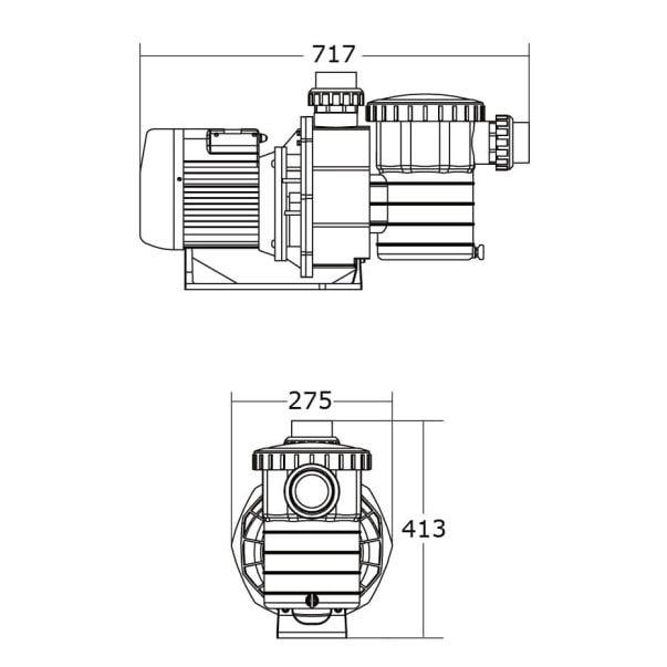 Насос для бассейна Emaux SB20 25 м3/час 1,8 кВт 400 В - фото 2