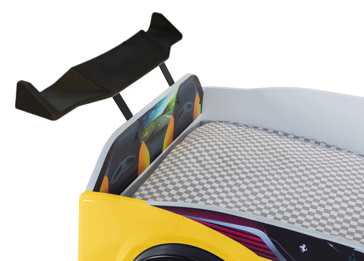 Кровать-машинка Форсаж Желтый (2052358610) - фото 5 Кровать-машинка Форсаж Желтый (2052358610) - фото 5