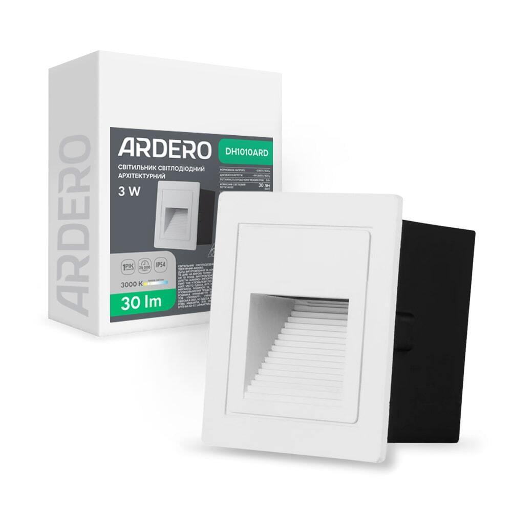 Светильник архитектурный накладной светодиодный ARDERO DH1010ARD 3 Вт 3000K Белый (16397) Светильник архитектурный накладной светодиодный ARDERO DH1010ARD 3 Вт 3000K Белый (16397)
