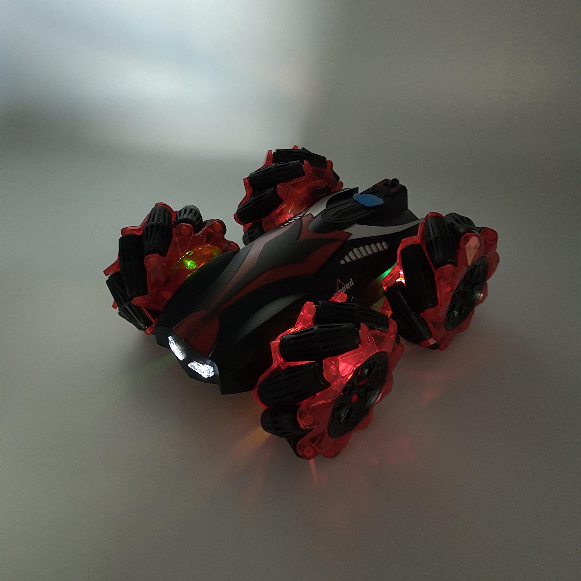 Машинка перевертыш Stunt Elf трюковая с пультом управления/парогенератором/подсветкой 3,7 V 18 см Красный (117062k) - фото 2 Машинка перевертыш Stunt Elf трюковая с пультом управления/парогенератором/подсветкой 3,7 V 18 см Красный (117062k) - фото 2