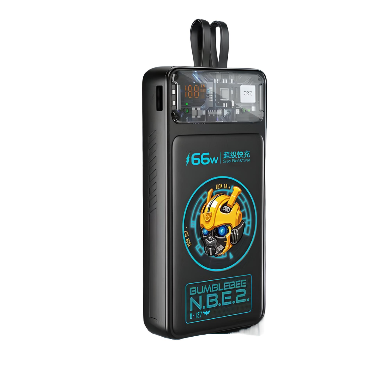 Повербанк TRANSFORMERS BumbleBee TF-SD02 20000 mAh QC22,5W/PD20W со встроенными кабелями Черный (2121536451)