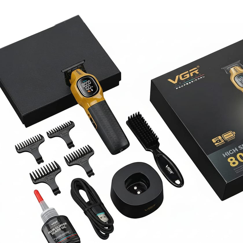 Тример для стрижки VGR V-886T з 4 насадками Gold (VGR V-886T GOLD)