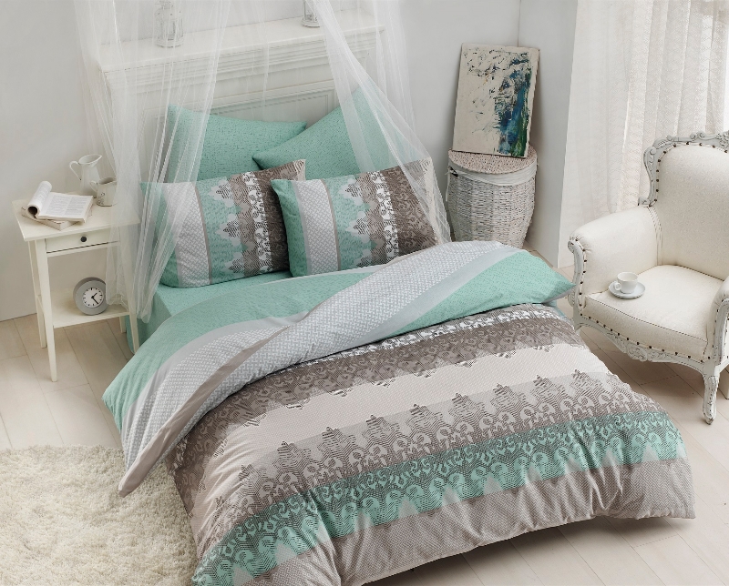 Комплект постільної білизни Lighthouse Ranforce Mint 200х220 см/50х70 см 2 шт.