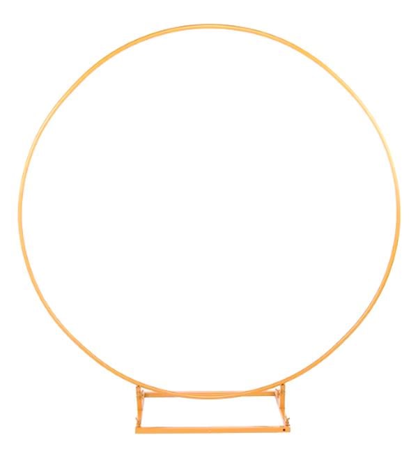 Каркас металлический круг для фотозоны 2x2 м Золотой (356387)