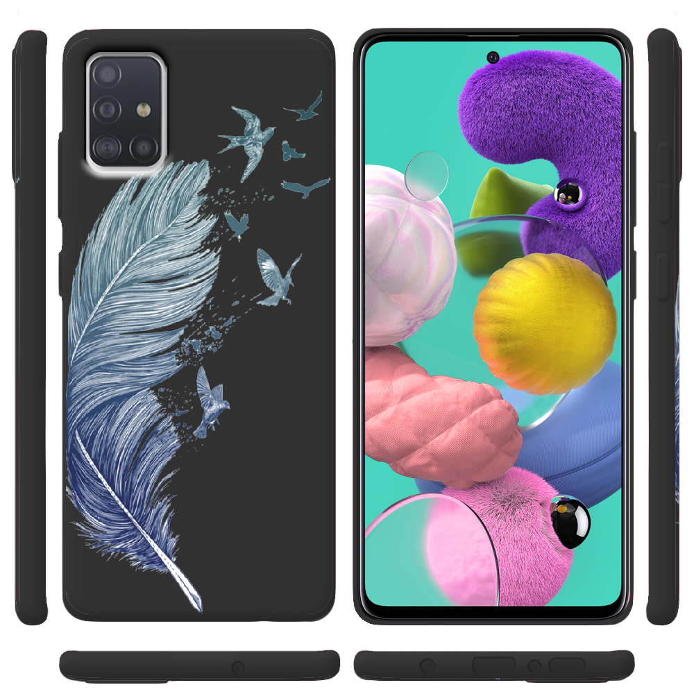 Чехол Boxface Samsung A515 Galaxy A51 Feather Черный силикон (38808-cc38-38947) - фото 2