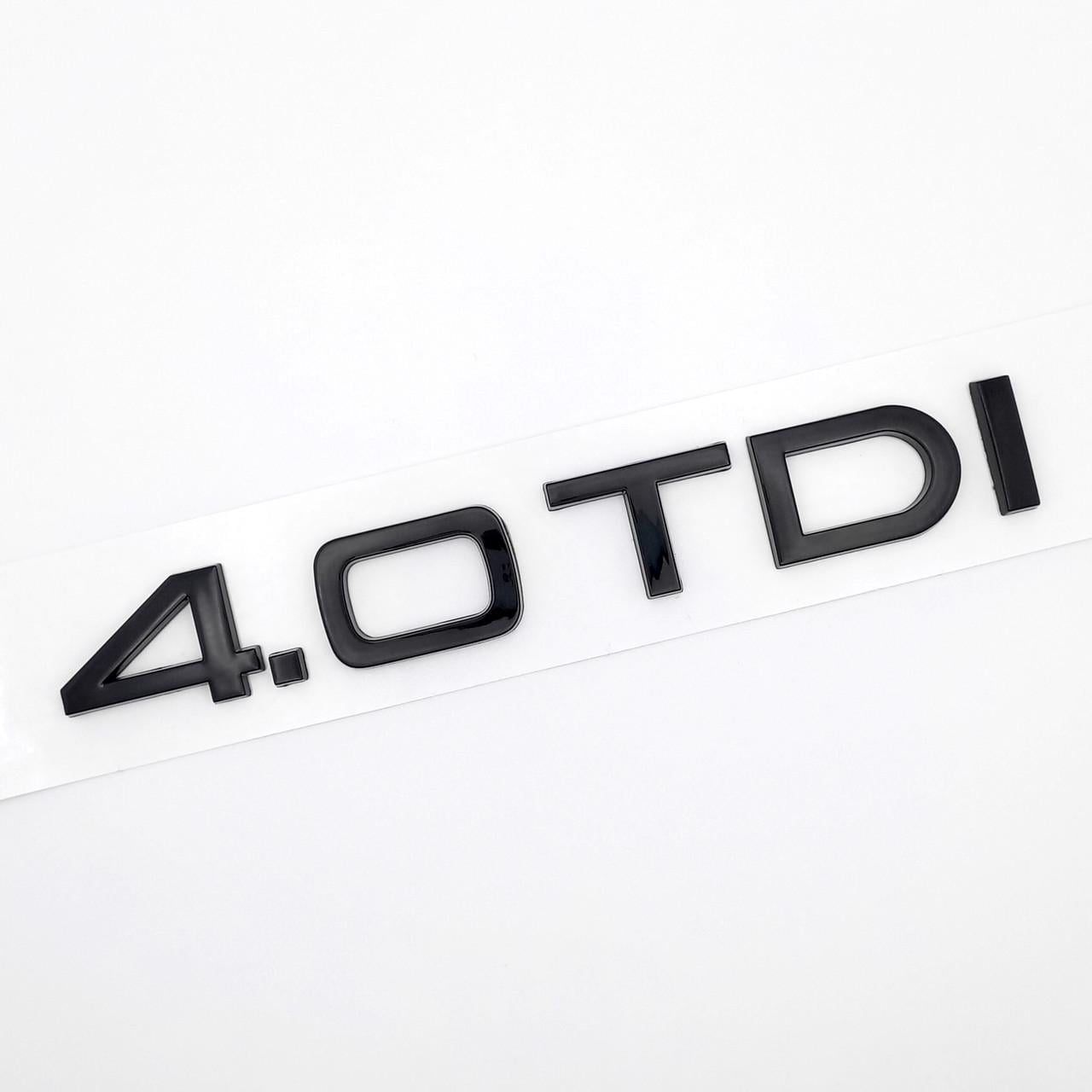 Эмблема надпись 4 TDI Audi ABS 16,4х2,3 см Черный глянцевый (2944063768)