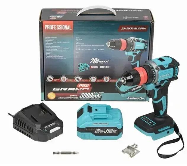 Акумуляторний шуруповерт Grand ДА-20/50 BL/DFR-1