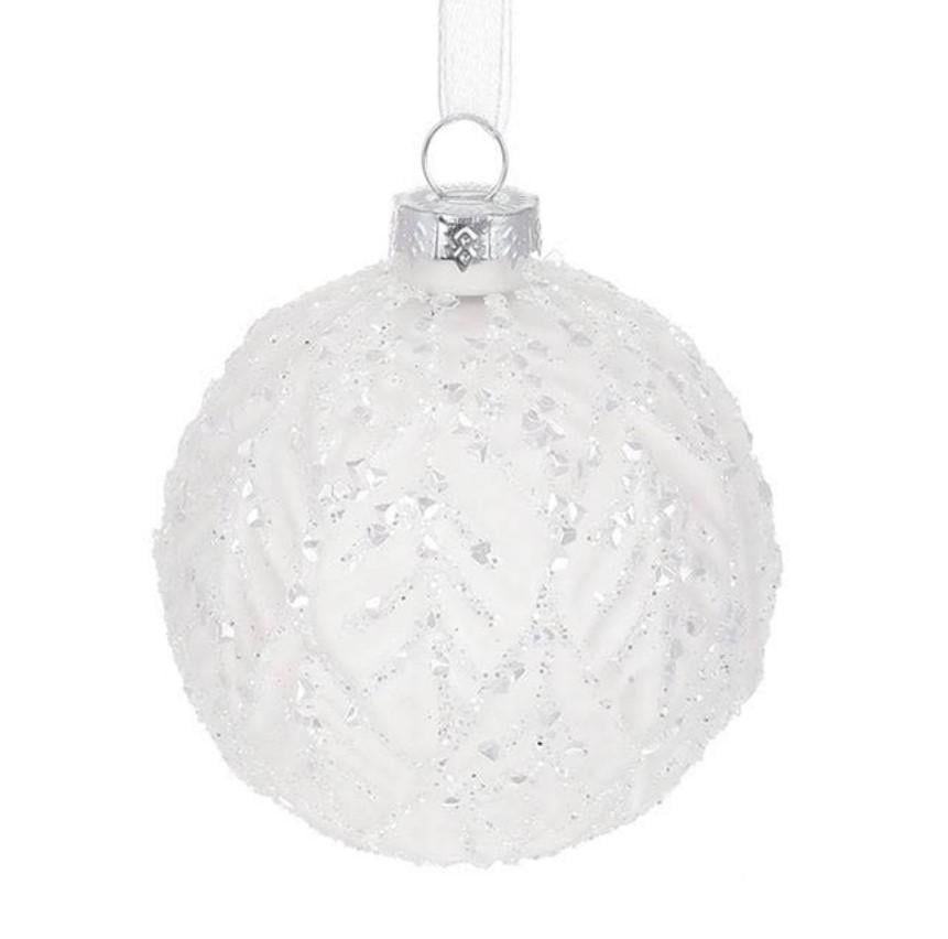 Набор шариков стеклянных 8 см 6 шт. (12605)