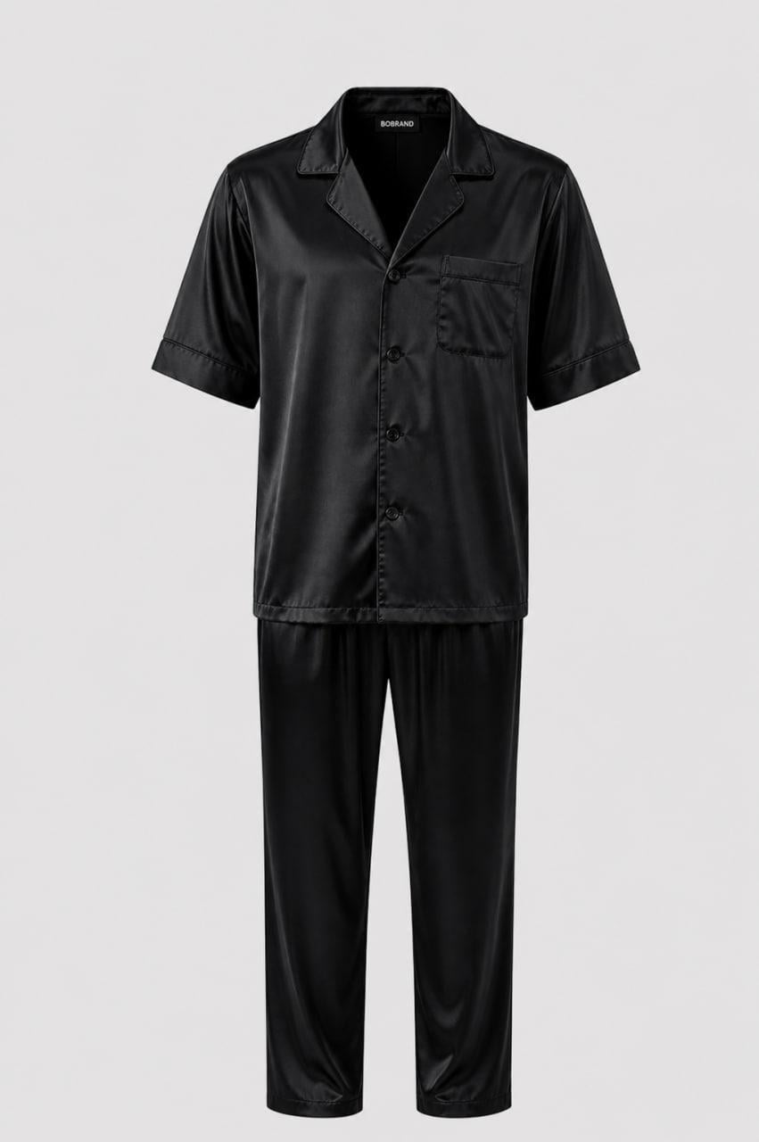 Піжама чоловіча шовкова BO.Brand 2XL Чорний (30364)