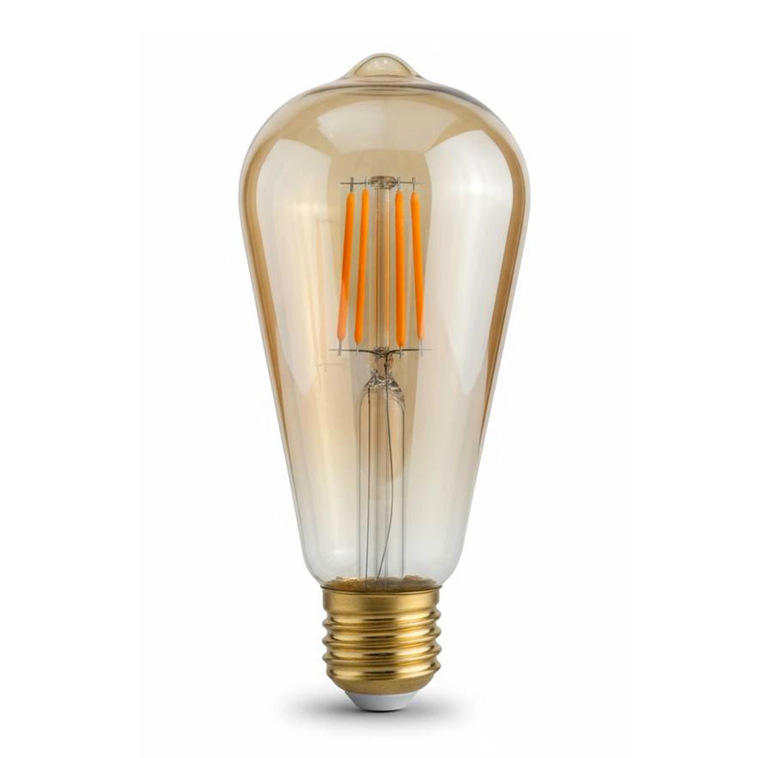 Лампа Edisons Premium LED ST64 Long gold E27 6W 2200K диммируемая (7883)