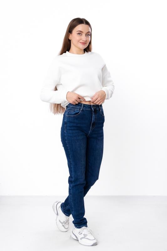 Джинси жіночі однотонні вузького крою демісезонні Носи Своє р. 36 Синій (17178)