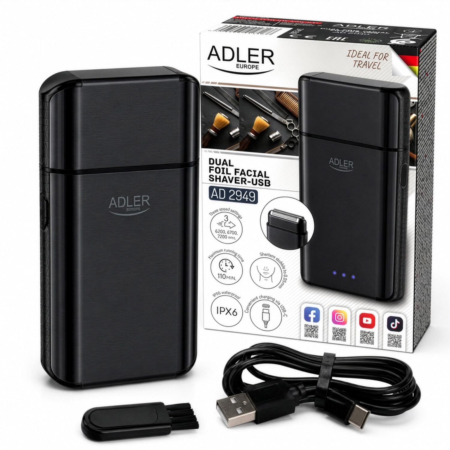 Бритва Adler AD 2949 USB-C IPX6 (id_2309) Бритва Adler AD 2949 USB-C IPX6 (id_2309)
