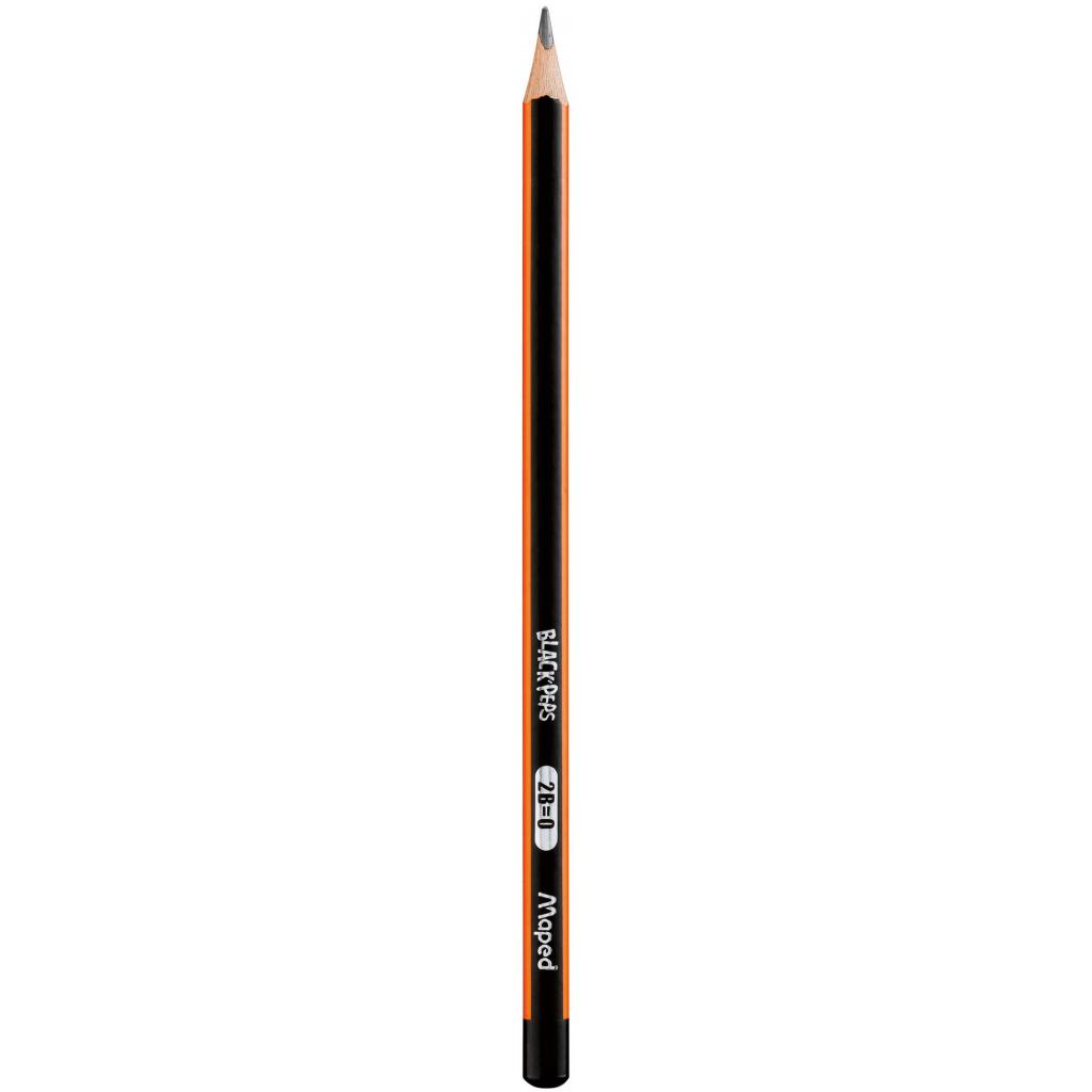 Олівець графітовий Maped Black Peps 2B без гумки (MP.850022)