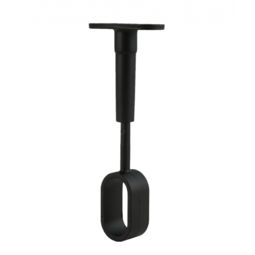 Держатель овальной трубы промежуточный Sigma 30х15 мм Черный матовый (714731)