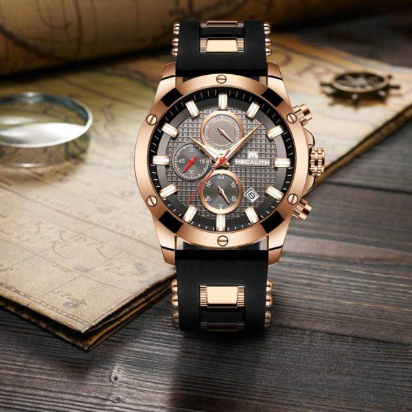 Годинник наручний чоловічий MegaLith 0140M/Rubber Band Black (2595136851) - фото 4 Годинник наручний чоловічий MegaLith 0140M/Rubber Band Black (2595136851) - фото 4